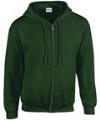 GD58 18600 Heavy Full Zip Hooded Sweat Forest Green colour image